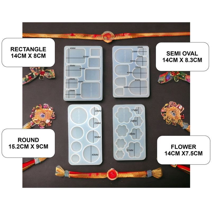 My Store Silicon Mould 4 IN 1 RAKHI,BRACELET & PENDANT JEWELLERY MOULD