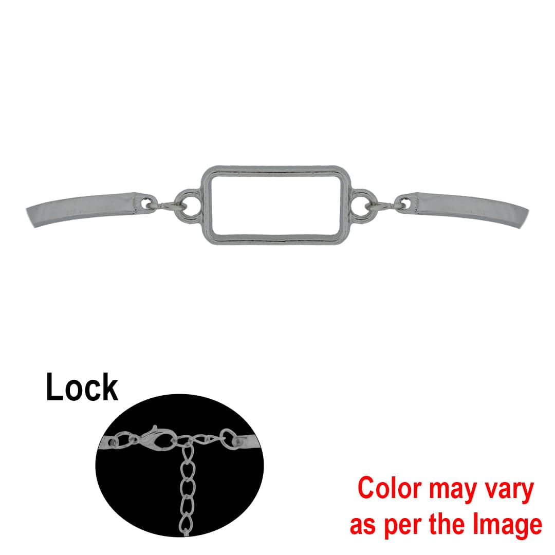 Crafteria Gold 1Pc Rectangle Bracelet Bezels