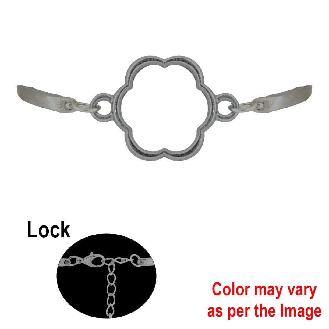 Crafteria Gold 1Pc Flower Bracelet Bezels