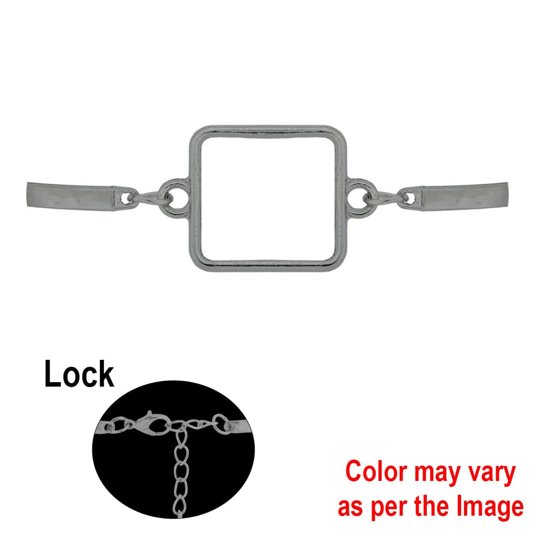 Crafteria Gold 1Pc Square Bracelet Bezels