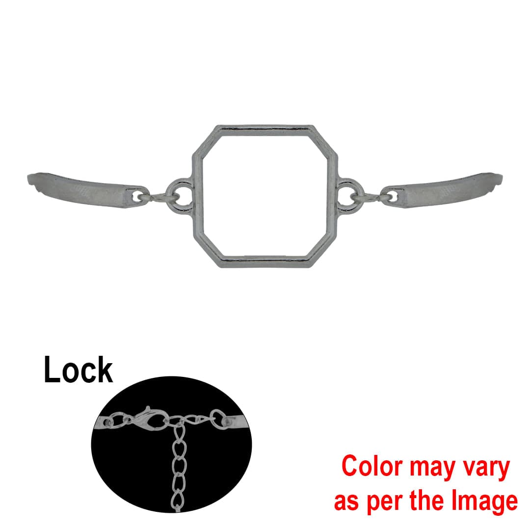 Crafteria Gold 1Pc Octagon Bracelet Bezels