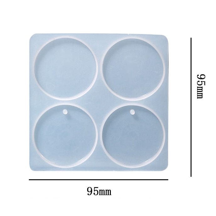 My Store Silicon Mould 4 Cavity Round Rakhi ,Lumba ,Jewellery & Clip Mould