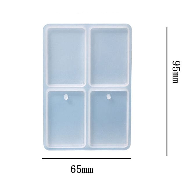 My Store Silicon Mould 4 Cavity Rectangle Rakhi ,Lumba ,Jewellery & Clip Mould