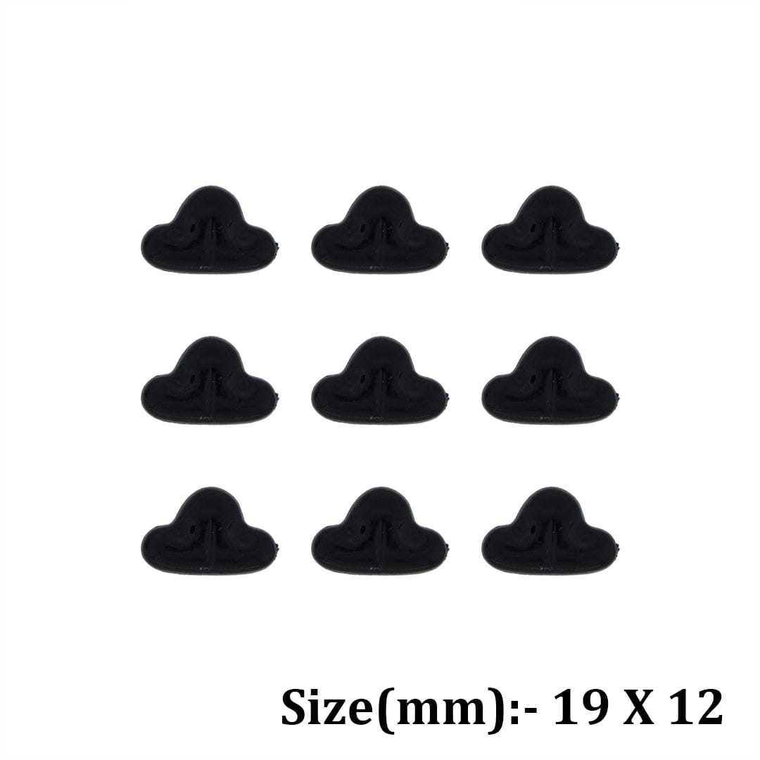 Crafteria 12Pcs Black Cat Nose Flat Base